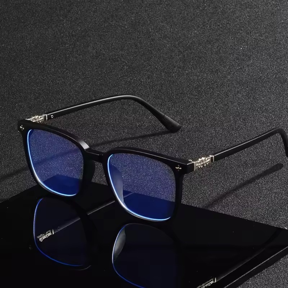 Unisex Black Frame Blue Lens Sunglasses